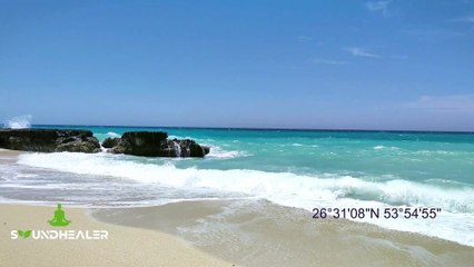 waves are dancing on the rock on a windy day  #persian gulf