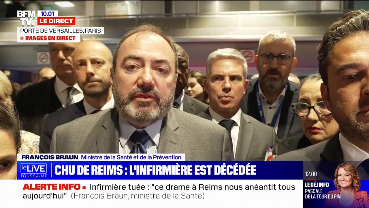 "Le drame survenu à l'hôpital de Reims nous anéantit tous", déclare François Braun