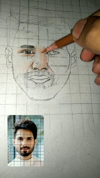 how to draw shahid kapoor drawing step by step.for beginners#short#viral#youtubeshorts