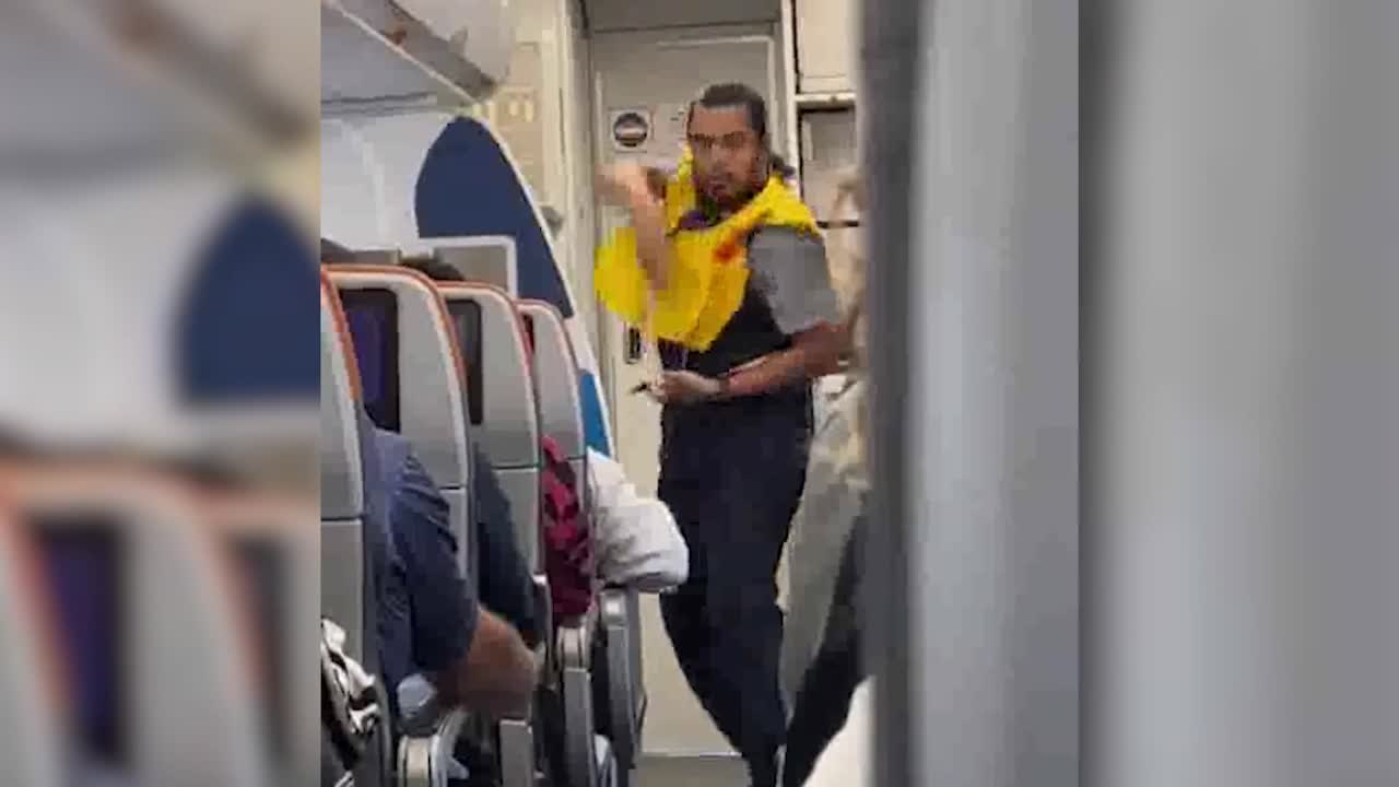 Flight attendant goes viral for interpretive dance-style safety demonstration