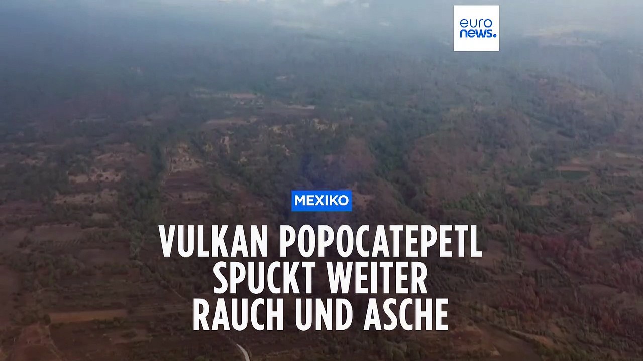 Vulkan Popocatépetl spuckt weiter Rauch und Asche