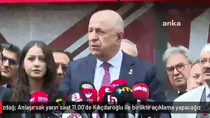 Son Dakika! Özdağ: Anlaşırsak yarın saat 11.00'de Kılıçdaroğlu ile birlikte açıklama yapacağız