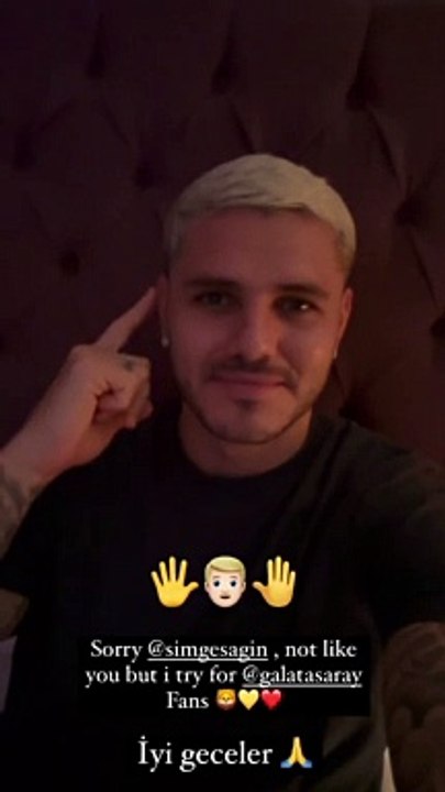 Galatasaraylı Icardi ‘Aşkın Olayım’ şarkısını söyledi: Özür dilerim Simge