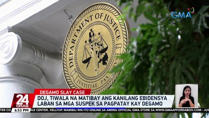 DOJ, tiwala na matibay ang kanilang ebidensya laban sa mga suspek sa pagpatay kay Degamo | 24 Oras