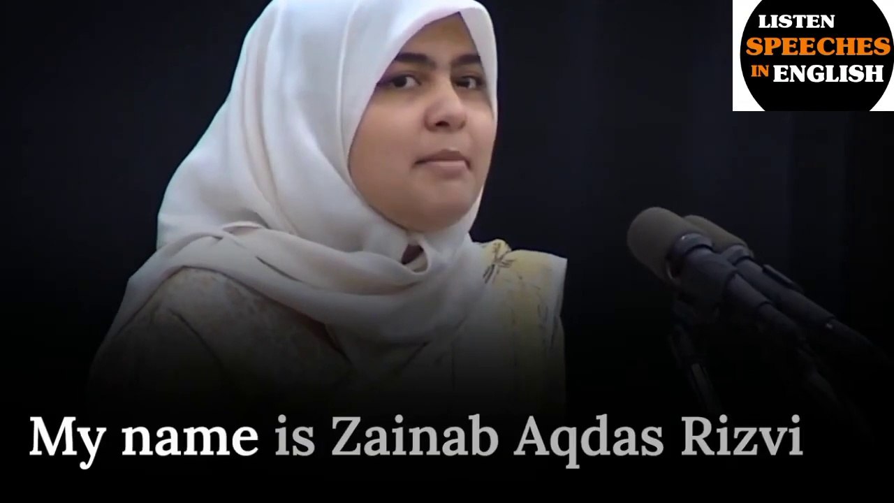Zainab Aqdas Rizvi _ Introductory Speech _ at listen Speeches in ...