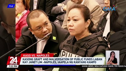 Kasong graft and malversation of public funds laban kay Janet Lim-Napoles, iaapela ng kanyang kampo | 24 Oras