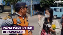 Wanita Protes Ban Motornya Digembosi  saat Razia Parkir Liar di Rawasari