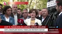 Canan Kaftancıoğlu, AK Parti İstanbul İl Başkanlığı önüne siyah çelenk bıraktı