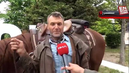 Silivri'den Çanakkale'ye kadar 5 gün at sürdü! Mezun olan kızına verdiği sözü tuttu