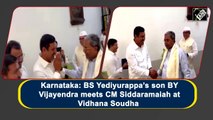 Karnataka: BS Yediyurappa’s son BY Vijayendra meets CM Siddaramaiah at Vidhana Soudha