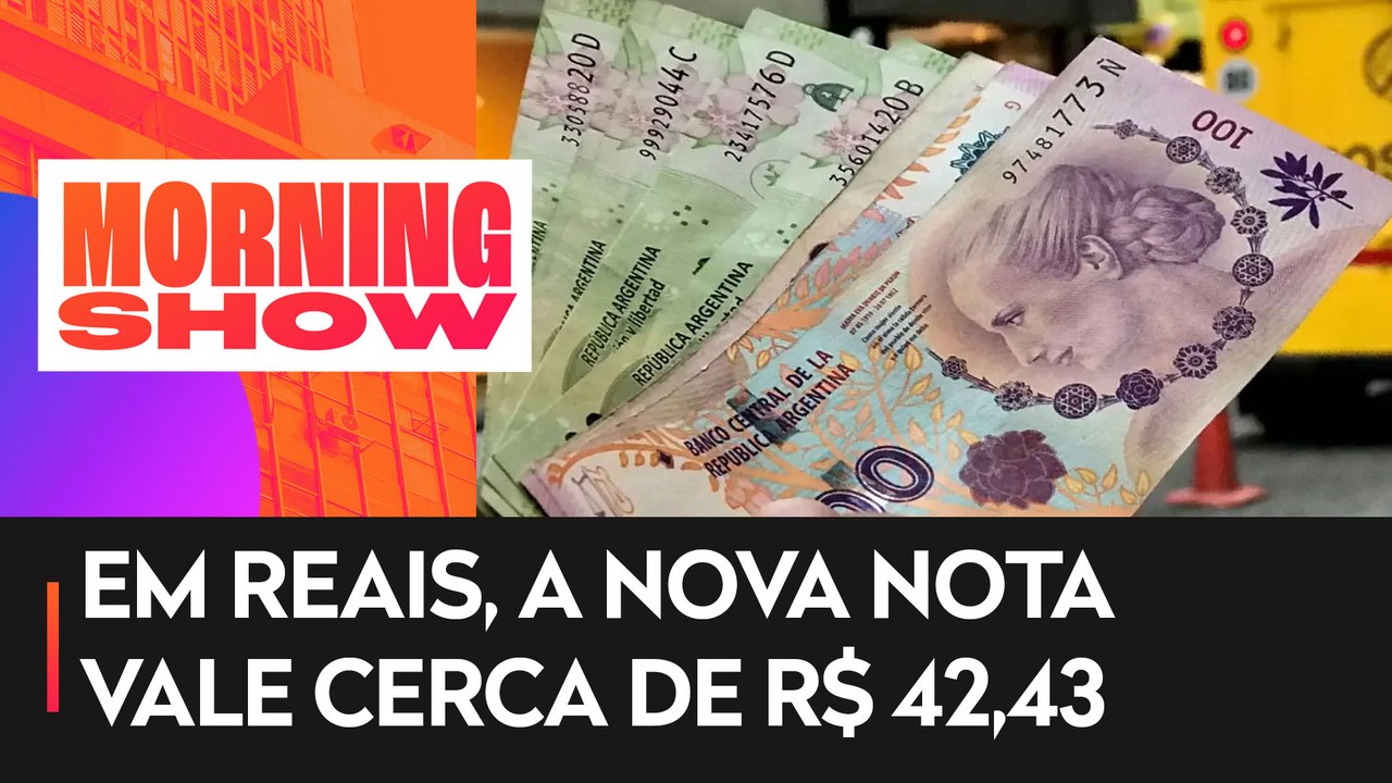 Argentina coloca cédula de 2 mil pesos em circulação