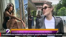 Hande Erçel, havalimanında muhabire tepki gösteren sevgilisi Hakan Sabancı'yı savundu