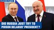Belarus: Opposition leader alleges Russia tried to poison President Lukashenko | Oneindia News