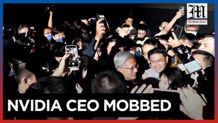 NVIDIA founder mobbed by fans