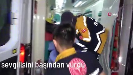 Ayrılmak isteyen polis sevgilisini başından vurdu