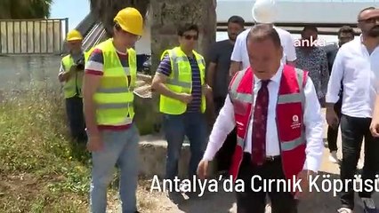 Antalya'da Cırnık Köprüsü genişletme çalışması