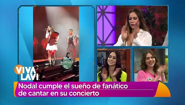 Christian Nodal cumple sueño de fan de cantar en su concierto