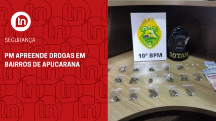 PM apreende drogas em bairros de Apucarana