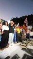 Manifestantes protestam em frente ao Consulado da Espanha em apoio a Vini Jr