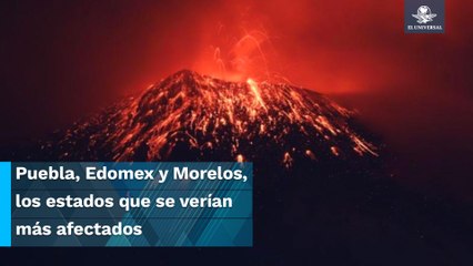 ¿Hasta dónde llegaría la lava del volcán Popocatépetl en caso de erupción?