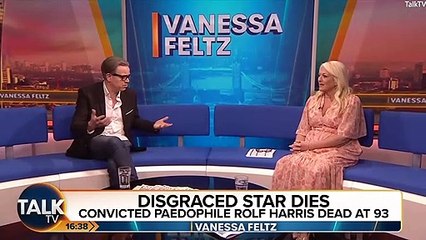 Vanessa Feltz reveals Rolf Harris groped her as death is announced