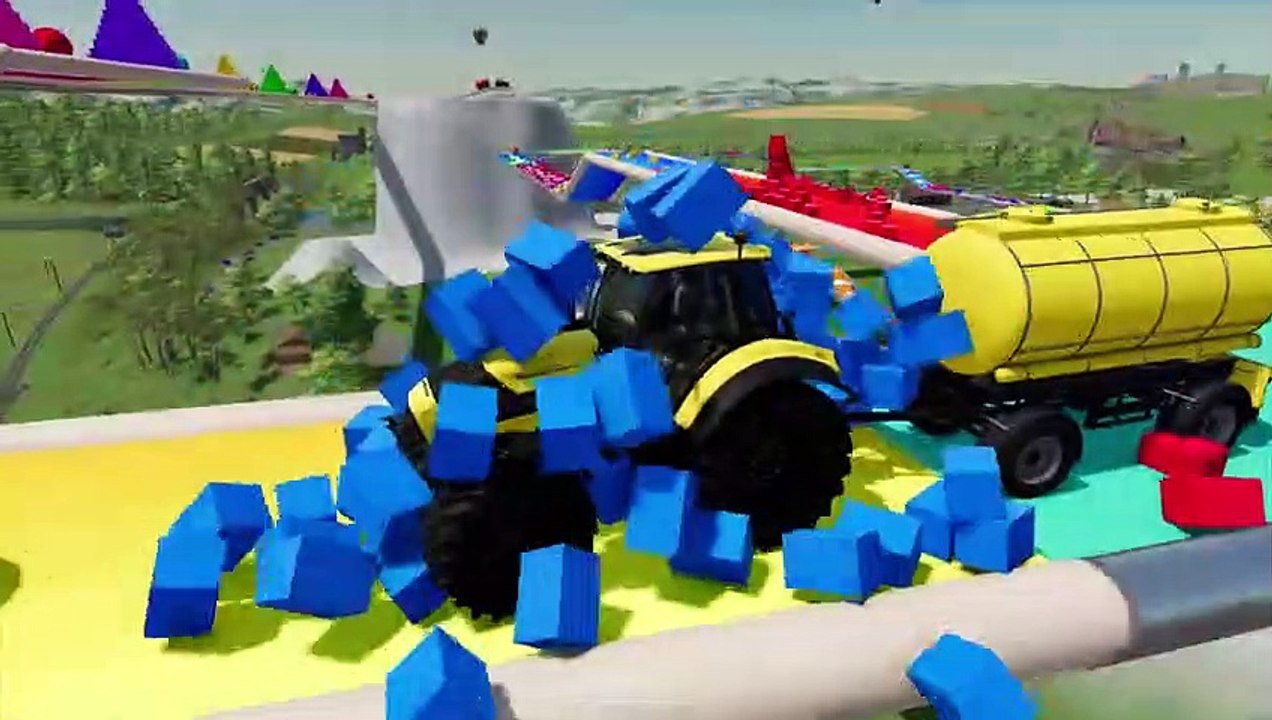 Farming Simulator 22 015 - COLORED DEUTZ-FAHR DEATH CLIMB PARKOUR