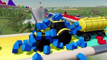 Farming Simulator 22 015 - COLORED DEUTZ-FAHR DEATH CLIMB PARKOUR