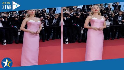 Cannes 2023 : Scarlett Johansson éblouissante sur le tapis rouge dans une robe bicolore au détail pe