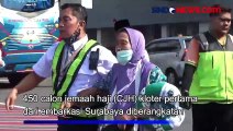 Calon Jamaah Haji Embarkasi Surabaya Kloter Pertama Berangkat ke Madinah