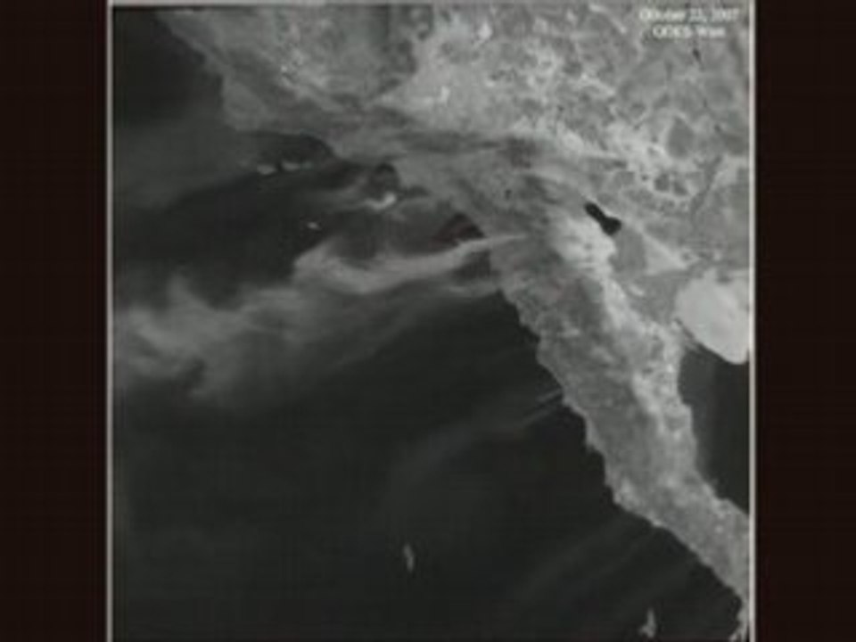 Incendie aux USA vus de l'espace satellite