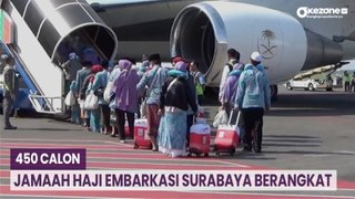 Calon Jamaah Haji Embarkasi Surabaya Diberangkatkan