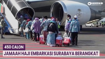 Calon Jamaah Haji Embarkasi Surabaya Diberangkatkan