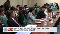 Malaking dividend ng NGCP sa 4 na taon, kinuwestiyon sa Senado | GMA Integrated News Bulletin