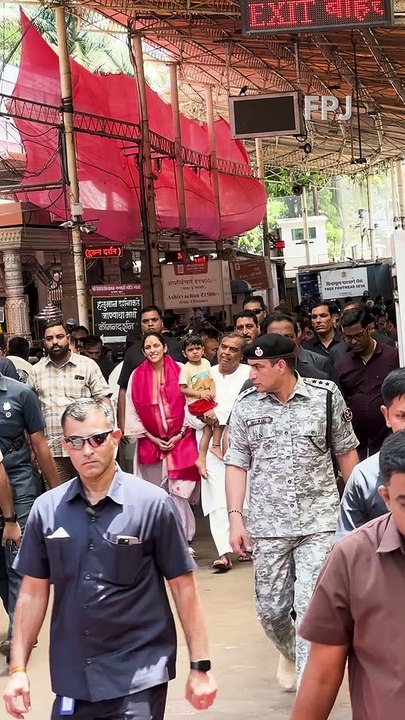 Mukesh Ambani Visits Siddhivinayak Temple With Akash and Shloka Ambani To Seek Blessing