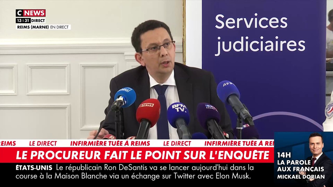 Infirmière tuée au CHU de Reims: "Lors de son interrogatoire, l'agresseur a tenu des propos incohérents mais reconnait les faits" - "Le suspect est placé en détention provisoire" (Procureur)