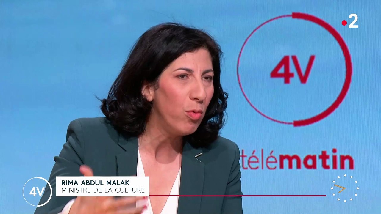 L'audiovisuel public "remplit" ses "missions de service public", indique la ministre de la Culture, Rima Abdul Malak, au moment où France Télévisions fait face à des critiques des chaînes privées - Regardez