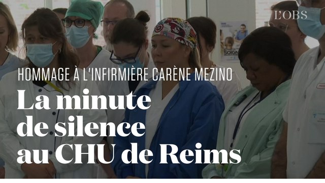 La minute de silence au CHU de Reims après le meurtre de l'infirmière