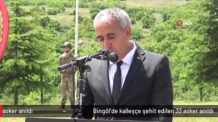 Bingöl'de kalleşçe şehit edilen 33 asker anıldı