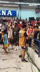 CJ Perez grants fan requets at Ynares Arena before SMB's PBA On Tour game vs Phoenix