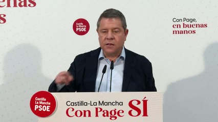 Page pide a los dirigentes de Vox en Castilla-La Mancha que "vayan de cara" si apoyan el trasvase