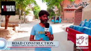 New Road Construction in Shadman Town, North Nazimabad Karachi