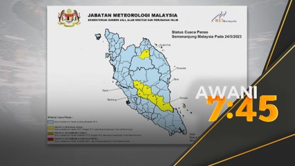 Lapan kawasan alami cuaca panas tahap berjaga-jaga