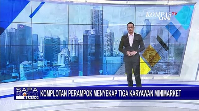 Rekaman CCTV Aksi 4 Perampok Minimarket di Karawang