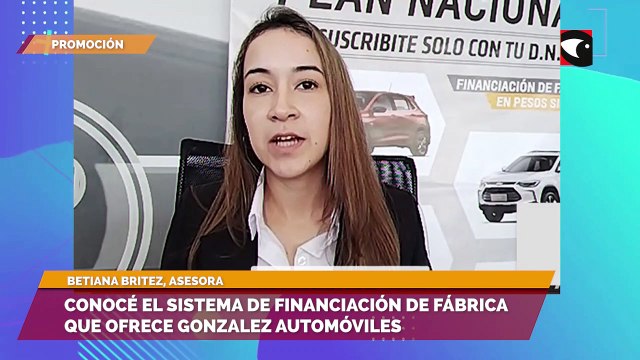 Betiana Britez, asesora de Gonzalez automóviles, comentó el sistema de financiación de fábrica que ofrece la empresa.