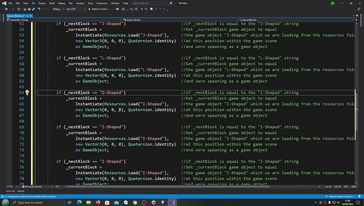 Unity 3D Tetris Clone #2 Spawn Blocks