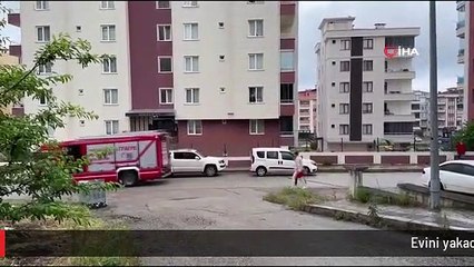 Evini yakacağını söyledi, polisi ve itfaiyeyi harekete geçirdi