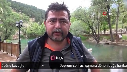 Deprem sonrası çamura dönen doğa harikası eski görüntüsüne kavuştu