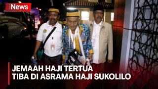 Jemaah Haji Tertua dari Indonesia Berusia 119 Tahun Tiba di Asrama Haji Sukolilo Embarkasi Surabaya