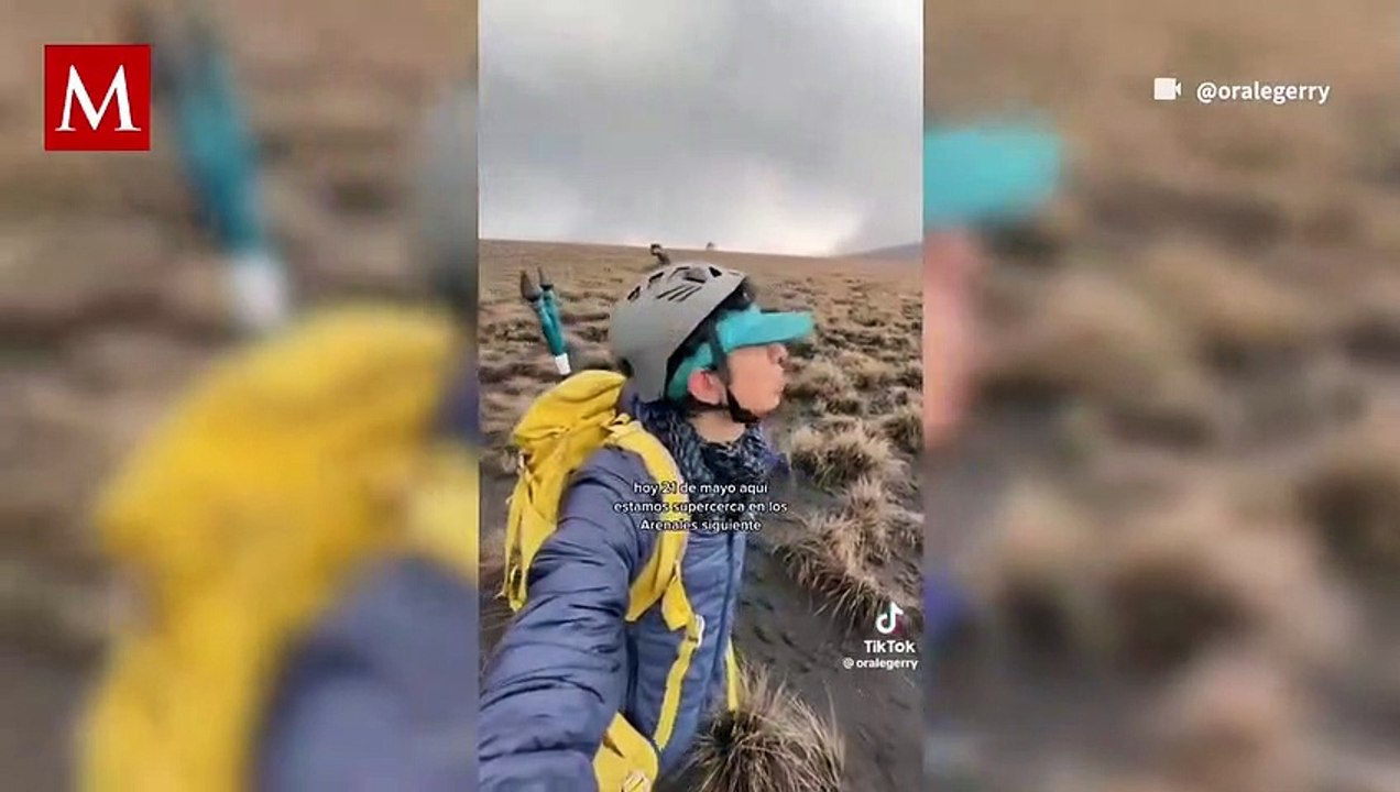 Usuario de redes sociales documenta el sonido que emite el Popocatépetl