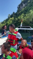 Speed Boat Comes in a Bit Too Hot